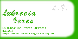 lukrecia veres business card