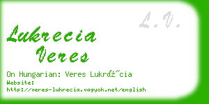 lukrecia veres business card